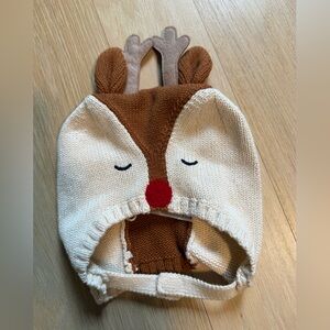 GAP Festive Knit Reindeer Hat 12-18 M